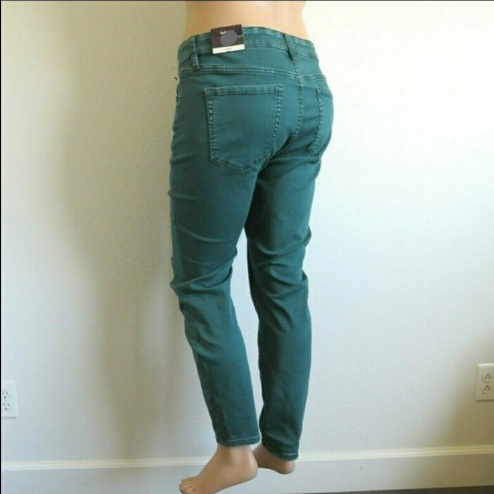 Ava & Viv Jeans Women RIPPED No-Gap Waistband Ankle Skinny Jeans Plus Size 24W - Picture 5 of 6